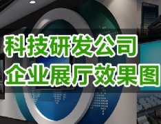 科技研发公司企业展厅效果图